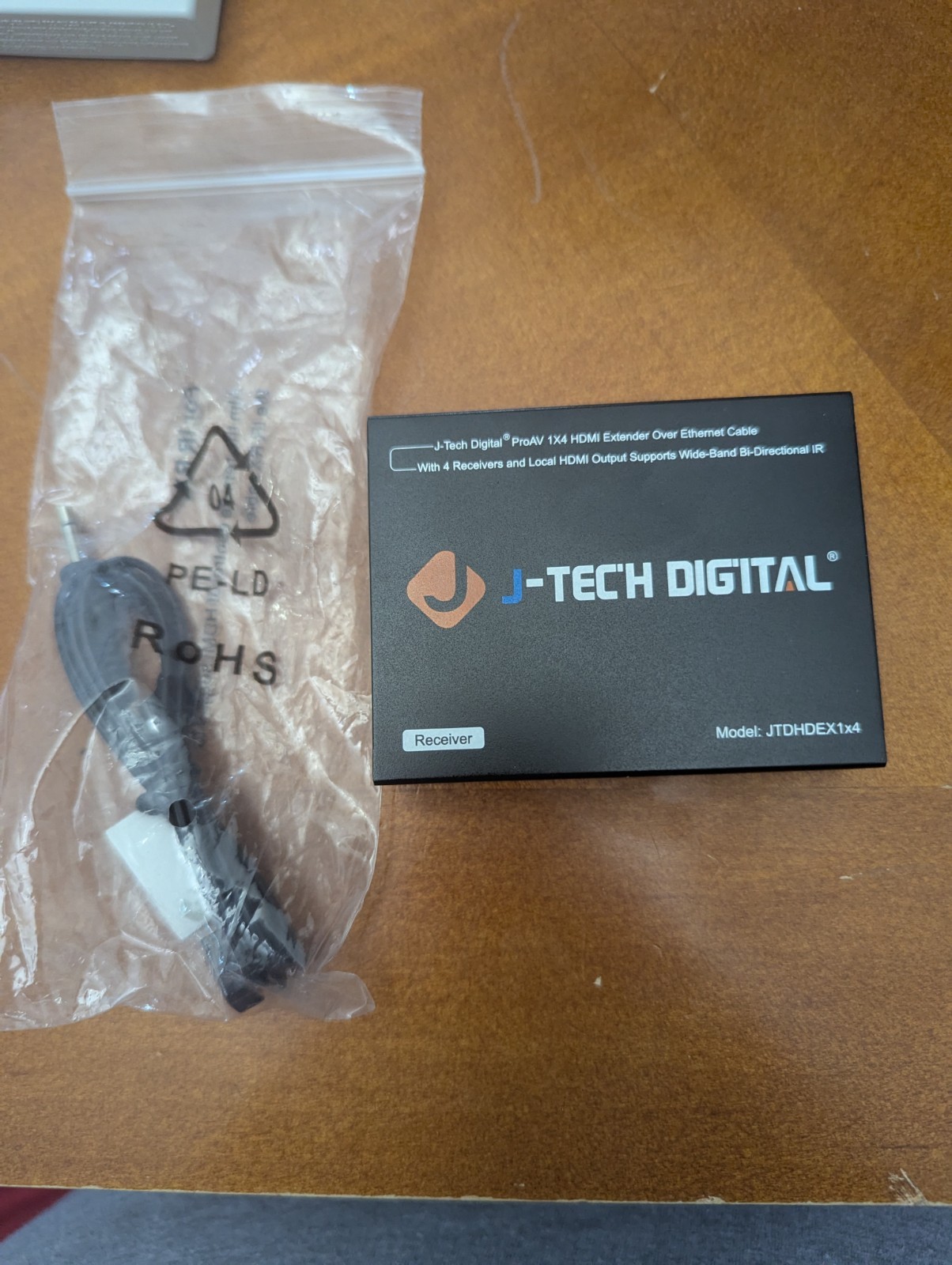 J-Tech Digital JTDHDEX1x4 HDMI Extender Over CAT Bi-Directional IR Receiver Only