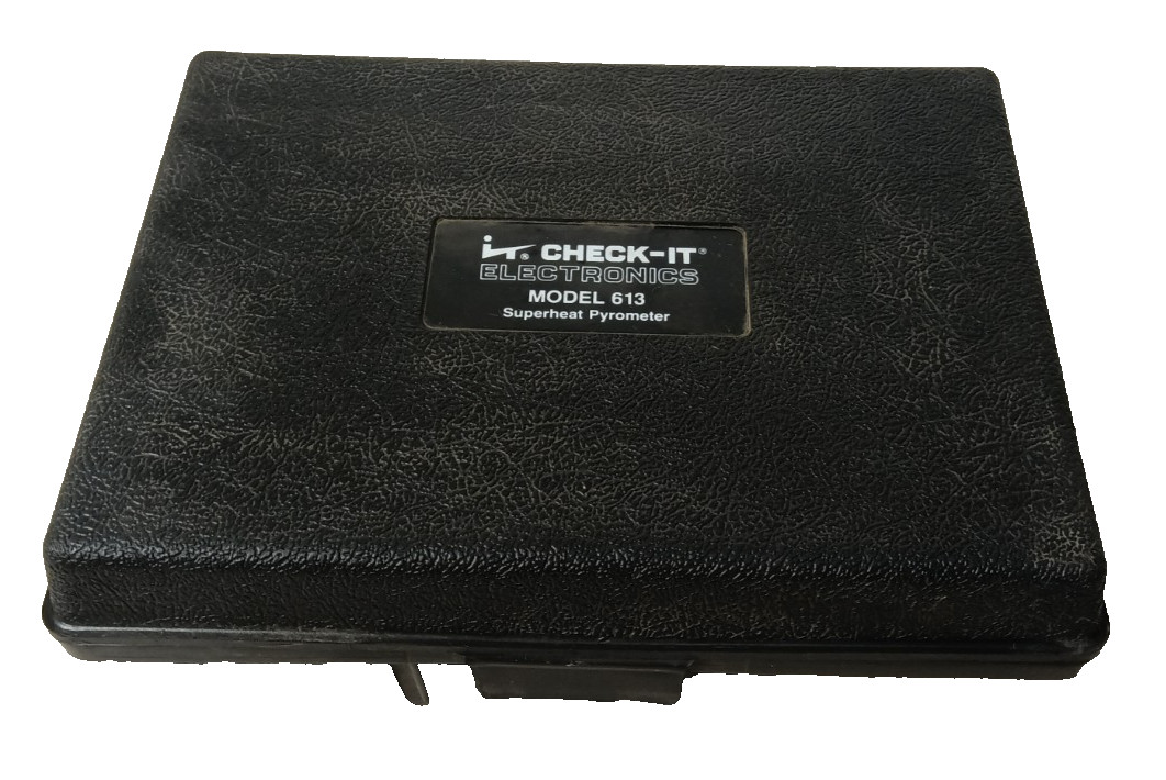 Digital Superheat Pyrometer Check-It Electronics Model 613 w/ Case & 15' Probes