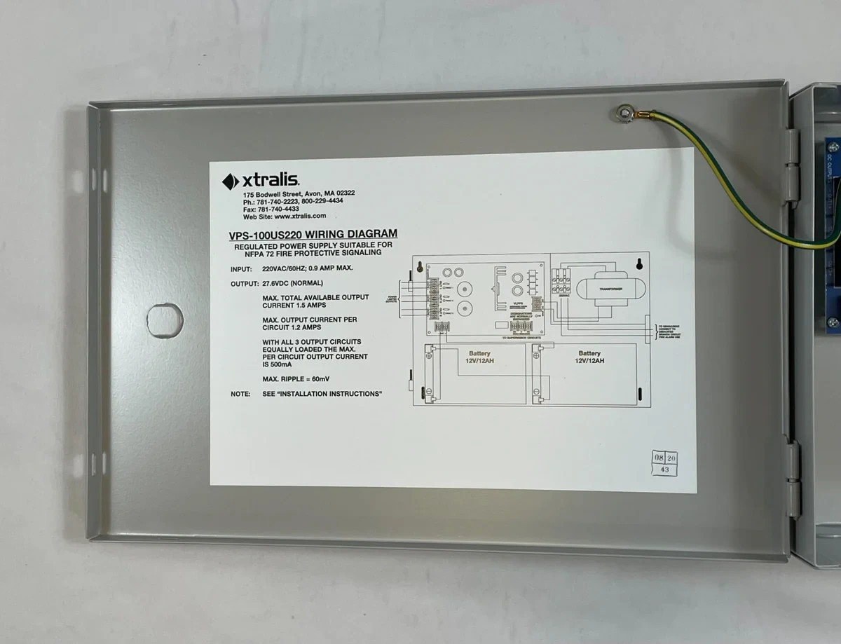 VESDA VPS-100US-220 Power Supply Single Zone