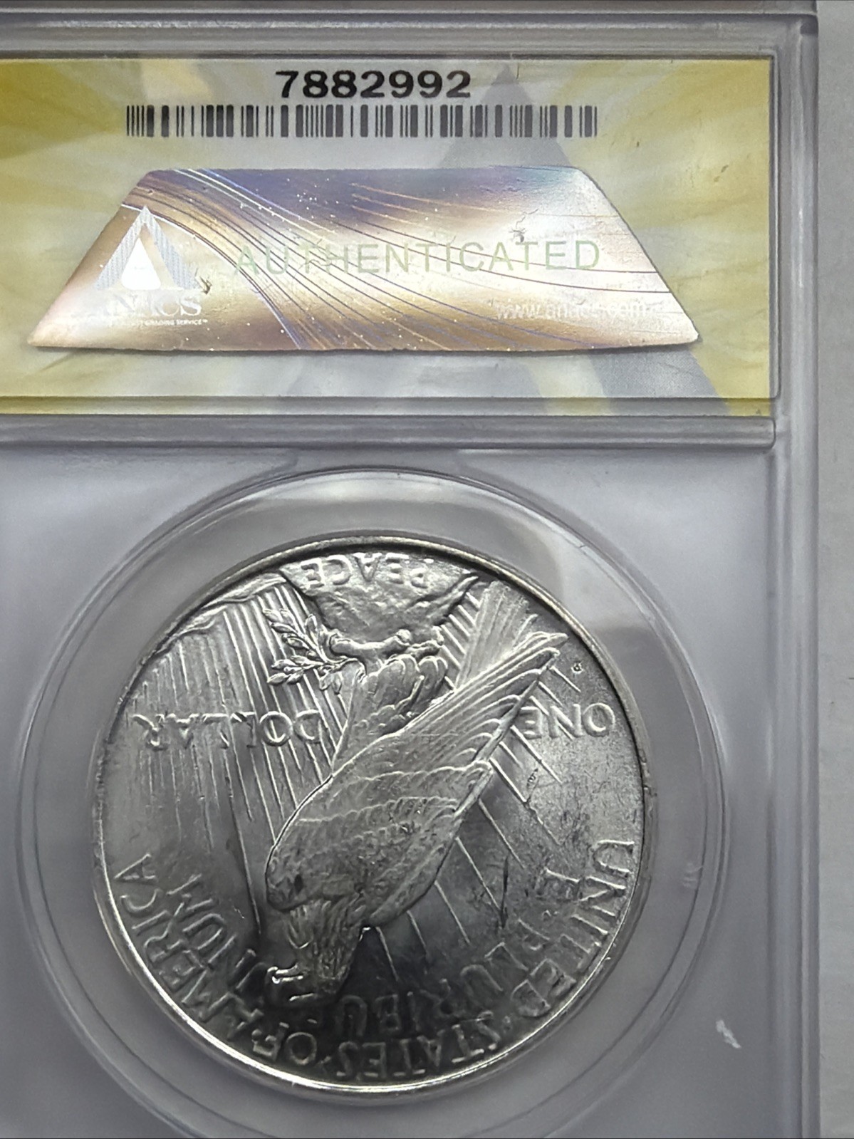 1922 D PEACE DOLLAR ANACS MS63 -VAM 2 90% Silver