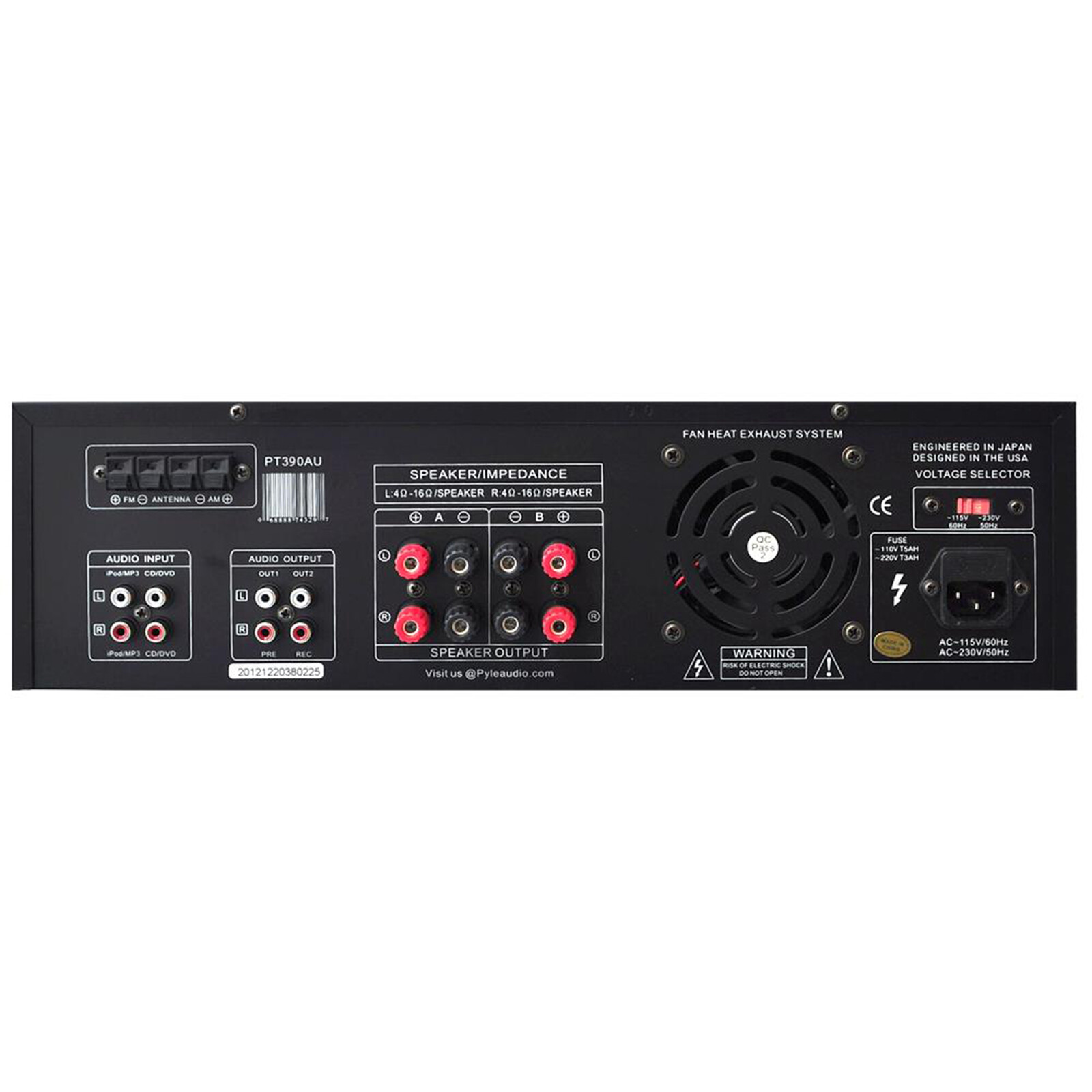 Pyle PT390AU 300 Watt Digital AM/FM SD USB Home Theater Stereo System
