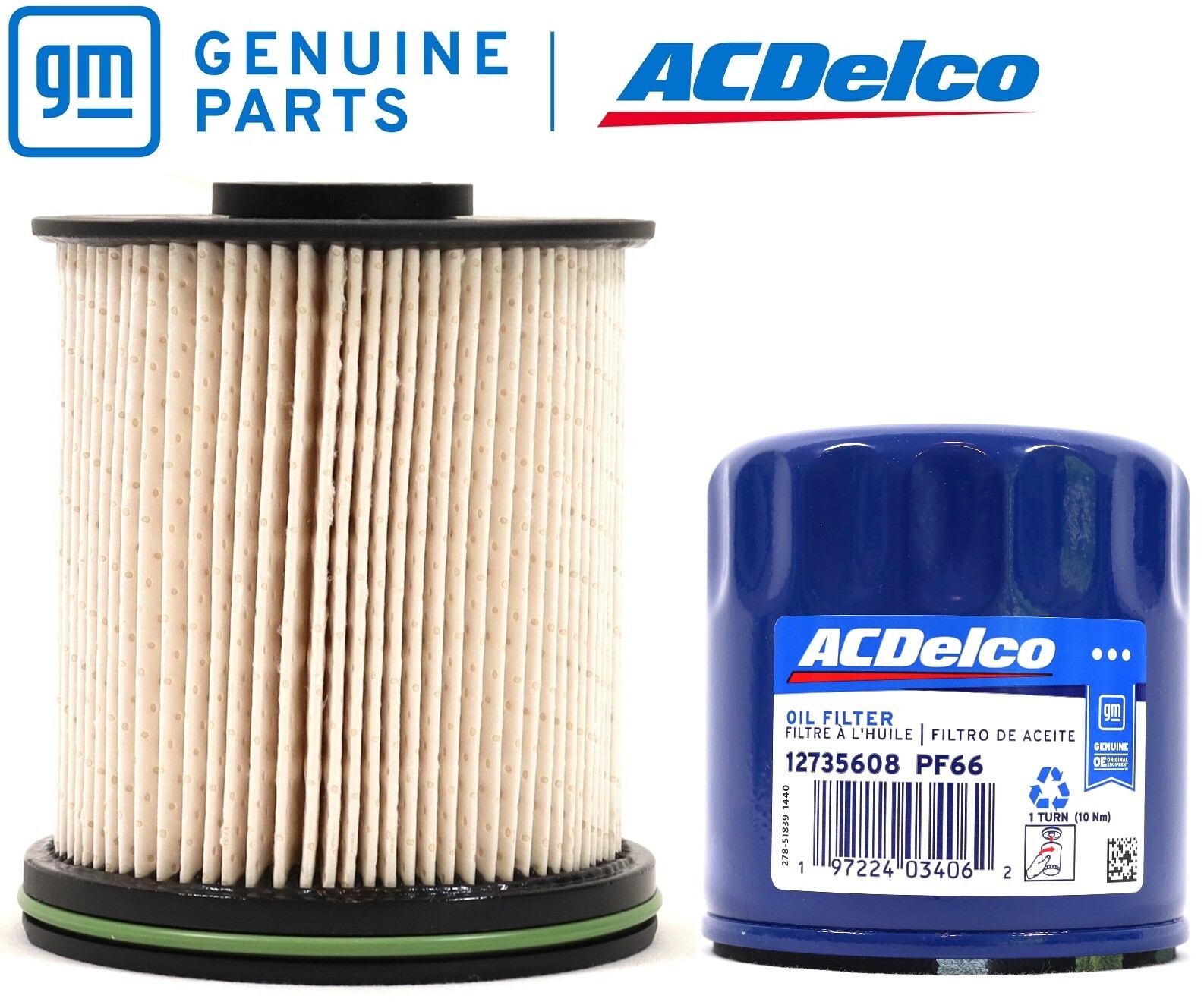 GM ACDelco TP1015 / PF66 Oil & Fuel Filter Service Kit 2020–2025 LM2 LZ0 Duramax