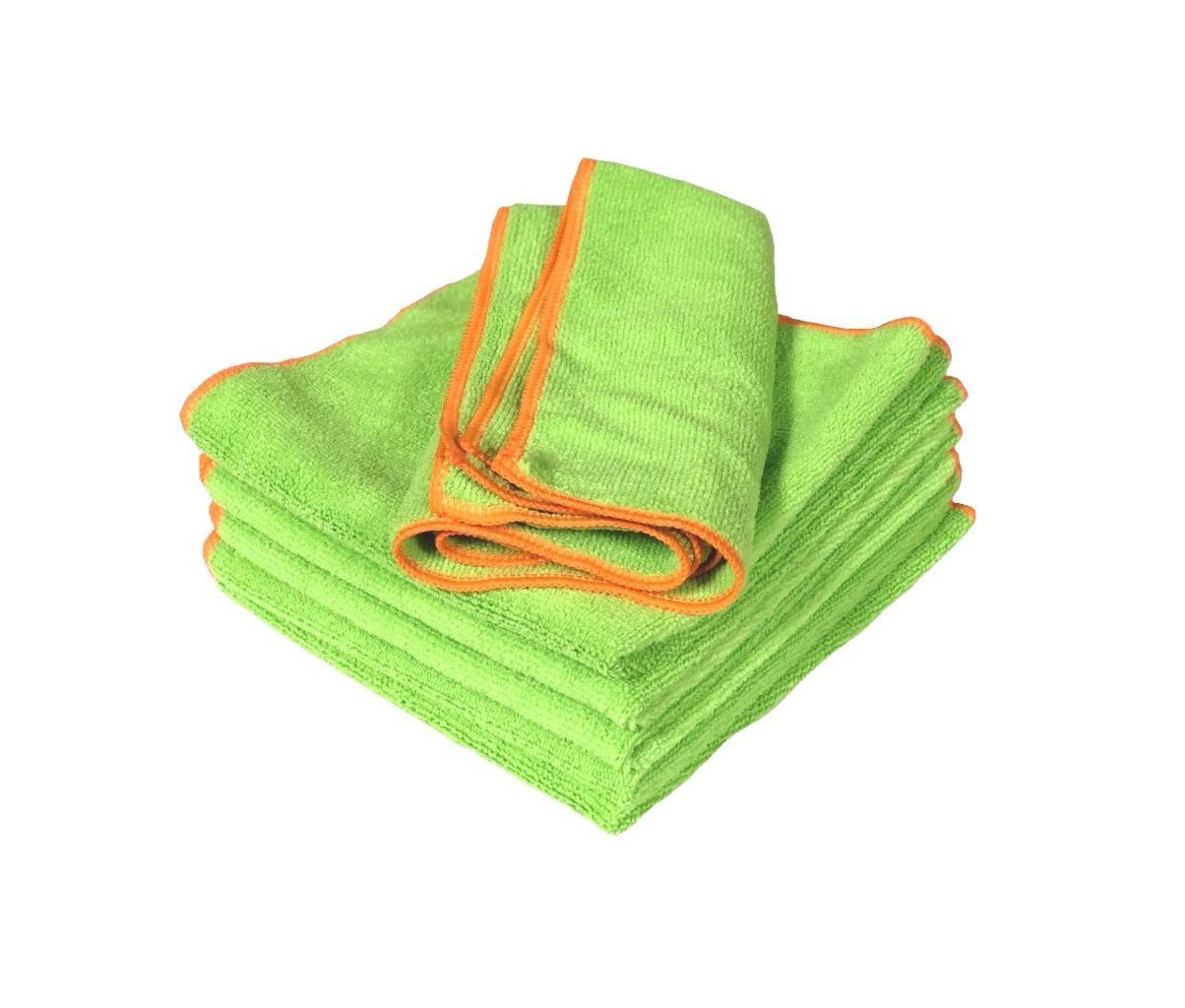 Silver Killer GREEN Antibacterial Microfiber Towels 16"x16" SilverClear (6 Pack)