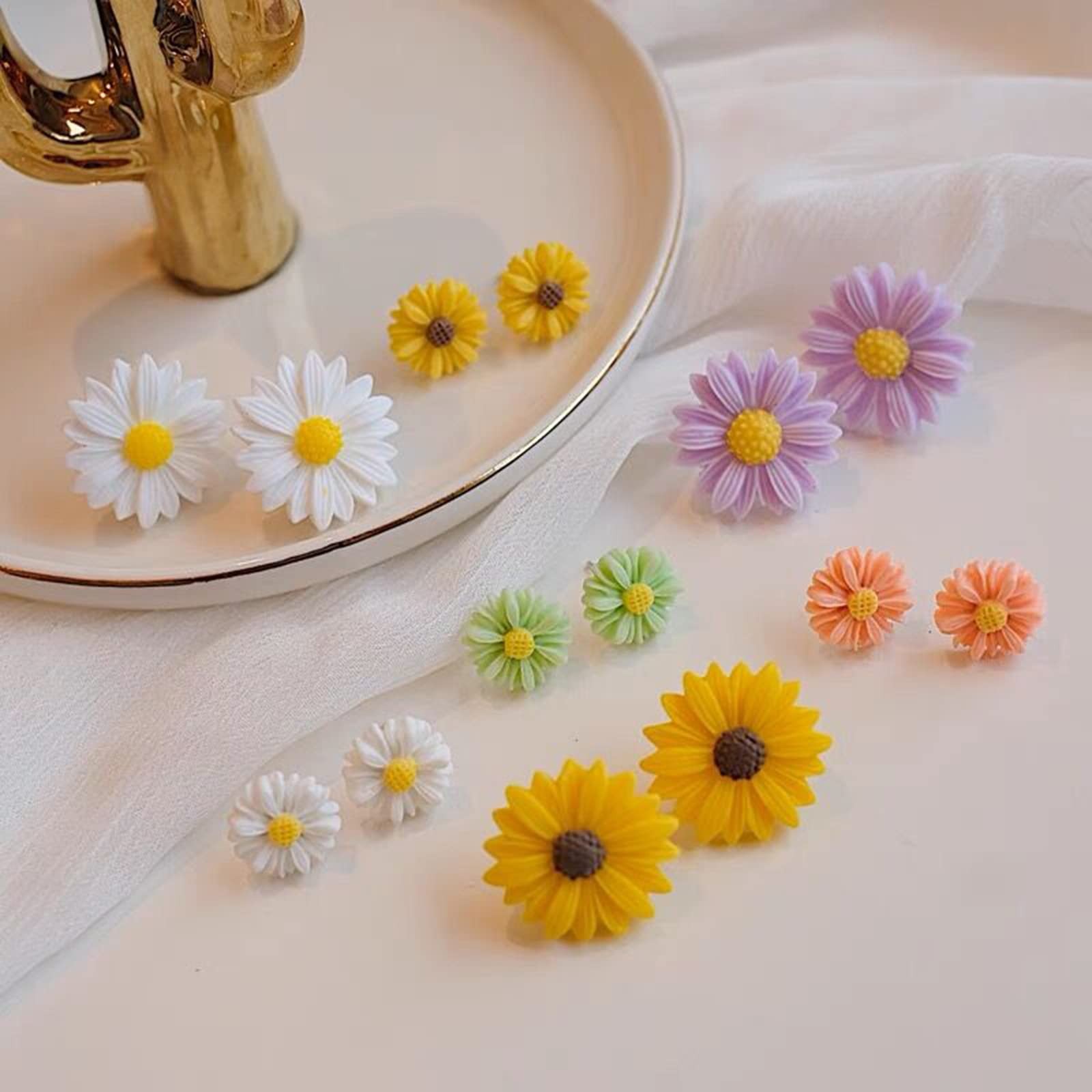 1PCS Flower Polymer Clay Molds - Miniature Silicone Daisy for DIY