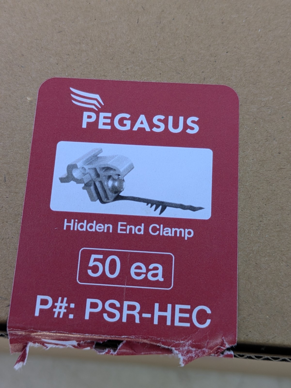 Pegasus Solar Hidden End Clamp Cable Grip PSR-HEC 50 Pack