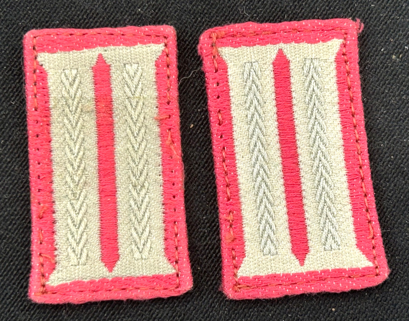 Vintage German Army Officer Collar Tab Patches