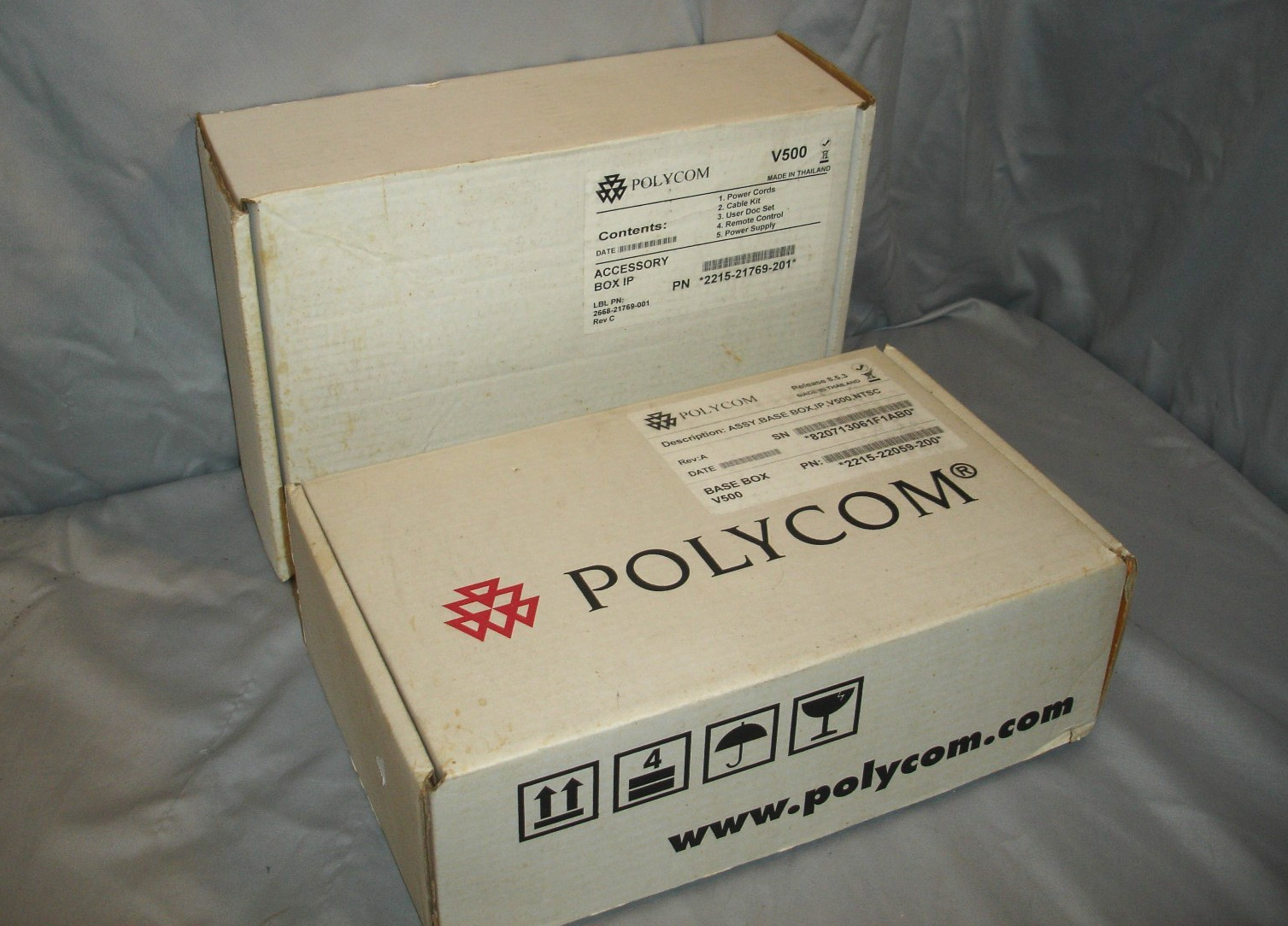 Polycom V500 Video Conferencing System Base Box (Open Box) & Accessories (Mixed)