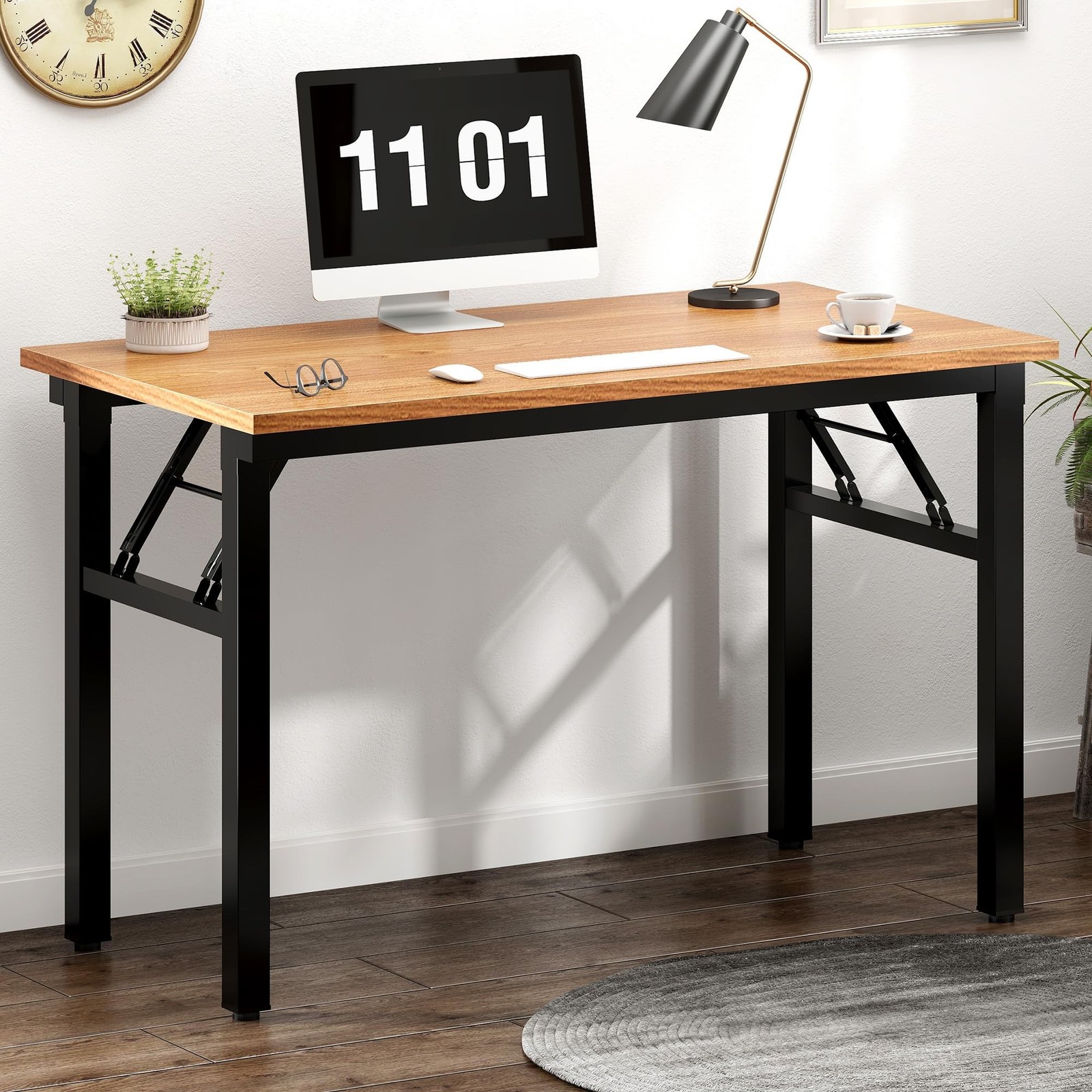 Need Folding Computer Desk - 39.4 Inch Foldable Office Writing Work Study Kid...