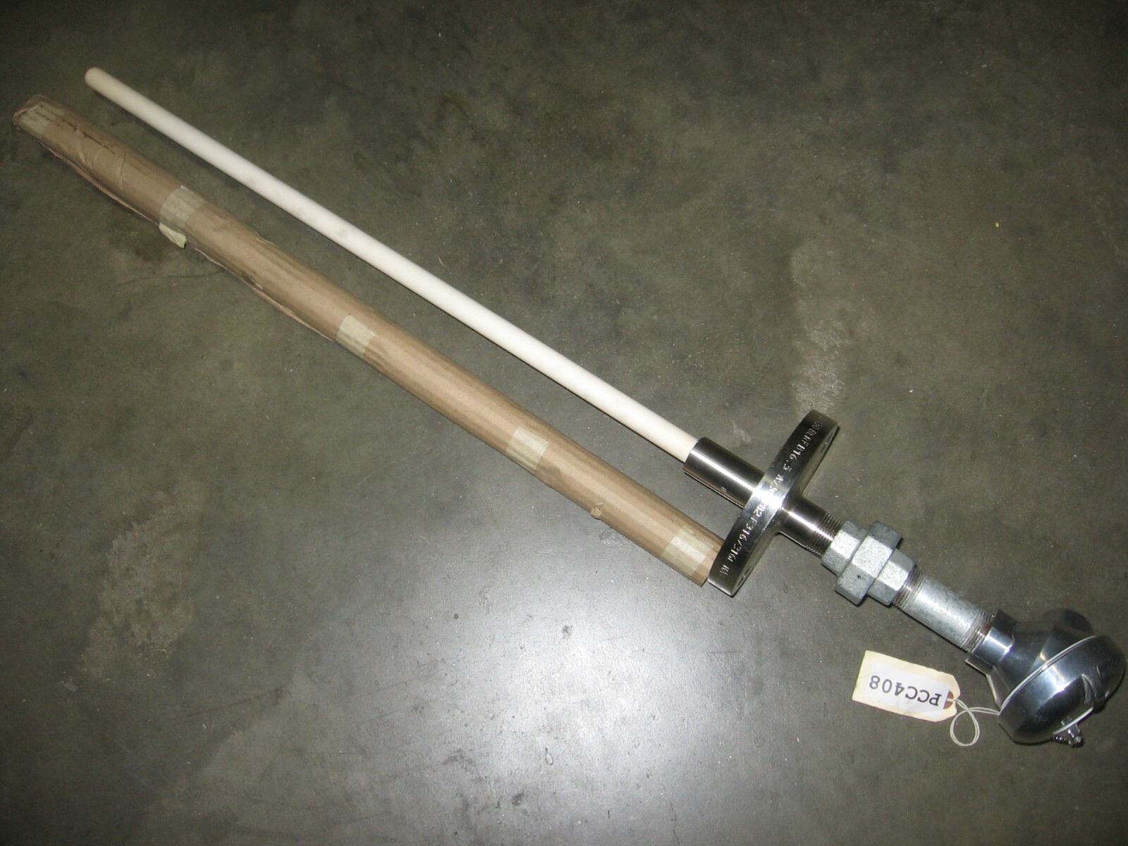 24" Flanged 316L /Ceramic Thermowell w/ 30" Type R Thermocouple Platinum Rhodium