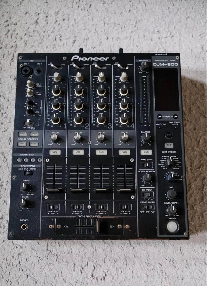 Pioneer DJM-800 Professional 4-Channel DJ Mixer Digital Effects Tested Working