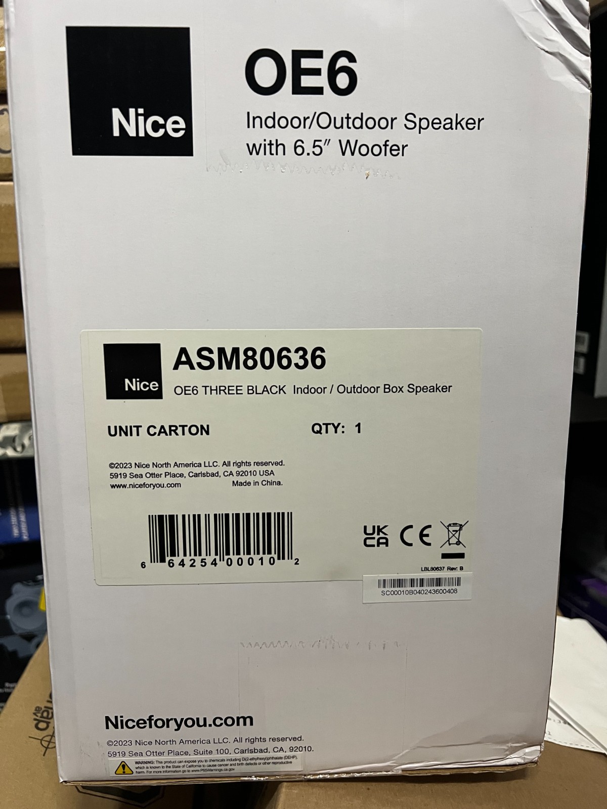 Speakercraft Nice OE6 Three, in Black  ASM80636