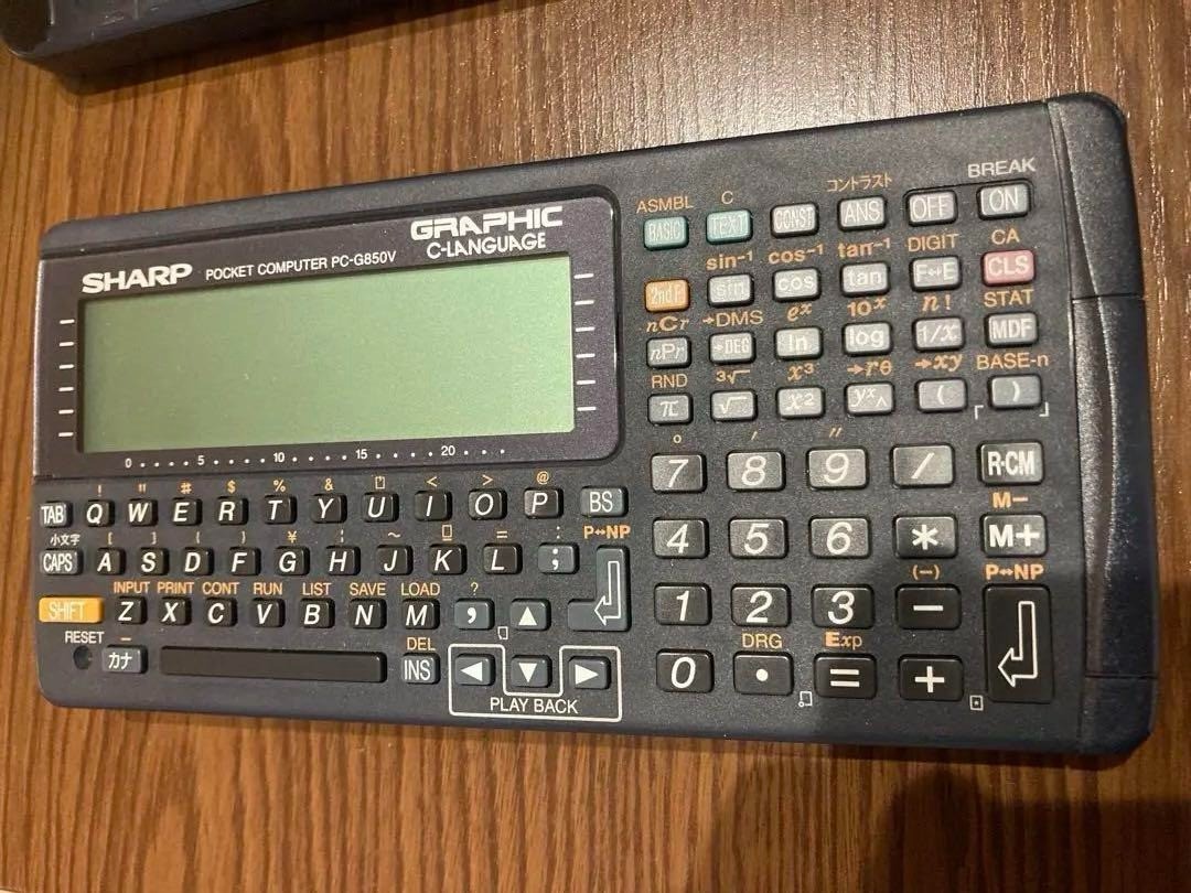 Sharp PC-G850 C Language Pocket Computer PokeCon Tested Working Japan Vintage