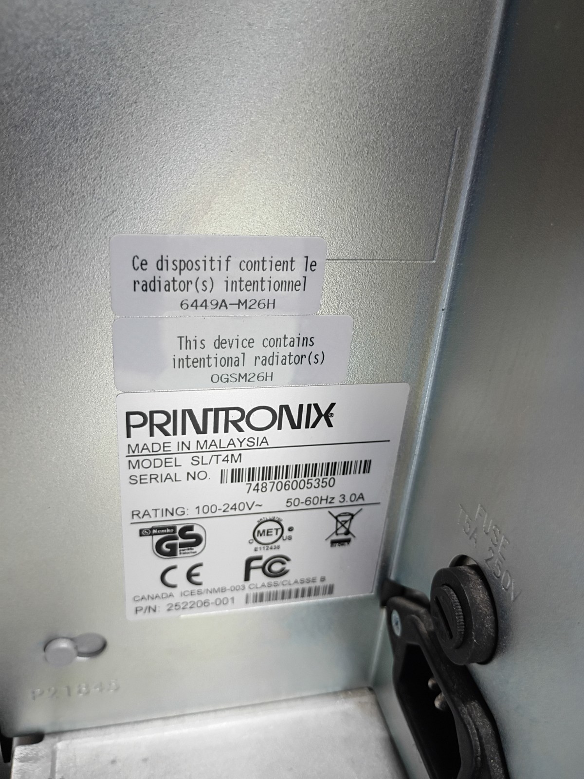 PRINTRONIX SL/T4M Thermal Barcode Label Printer RFID Smart