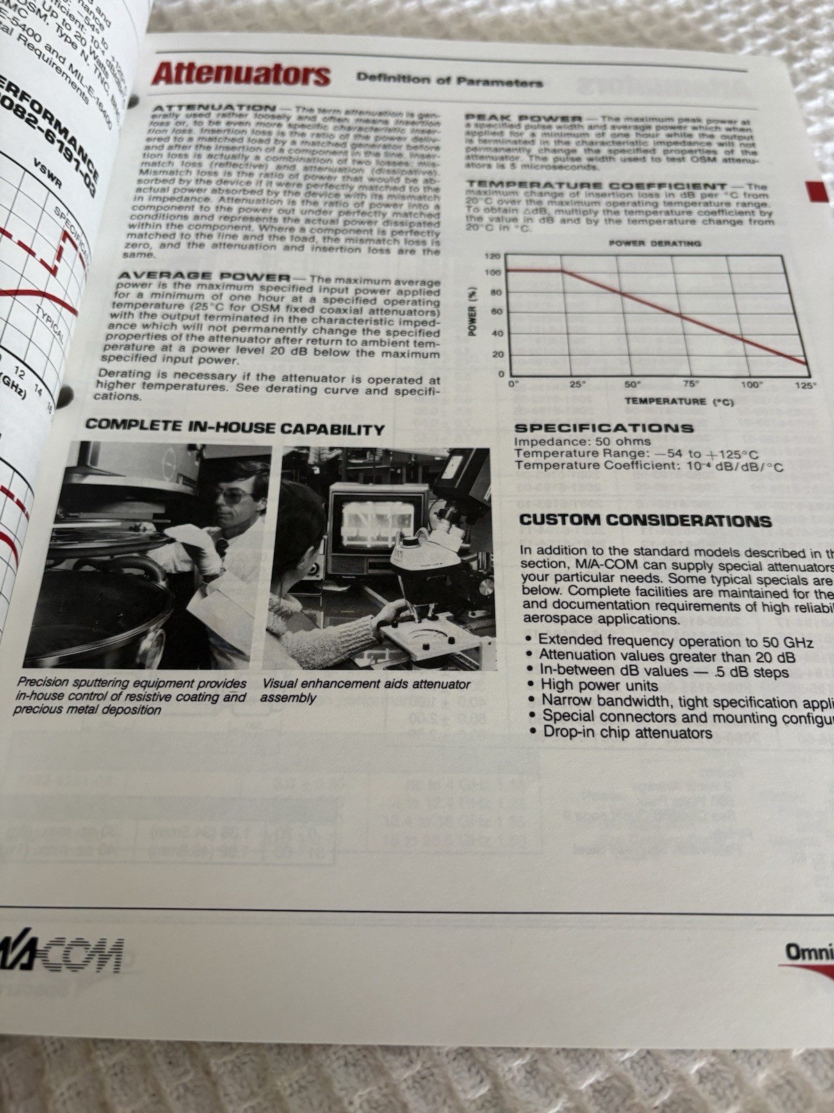 M/A-Com Passive Microwave Components Catalog By Hall-Mark Electronics Corp