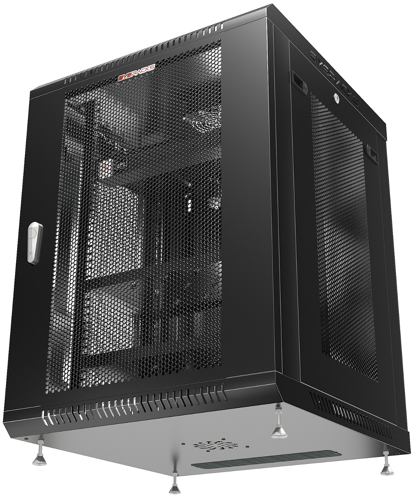 Server Rack 15U Wall Mount Cabinet Locking Networking Data Enclosure VENTED Door