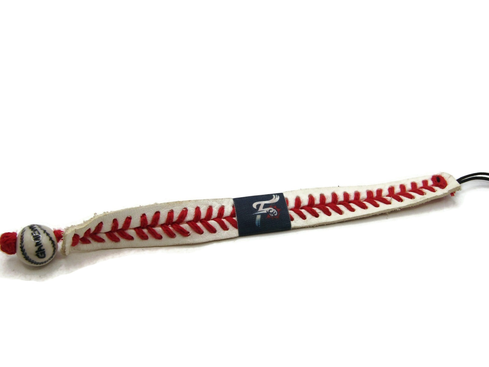 Gameworn Reading Fightin Phils Keychain MiLB Baseball Seam F-Fist Logo Souvenir