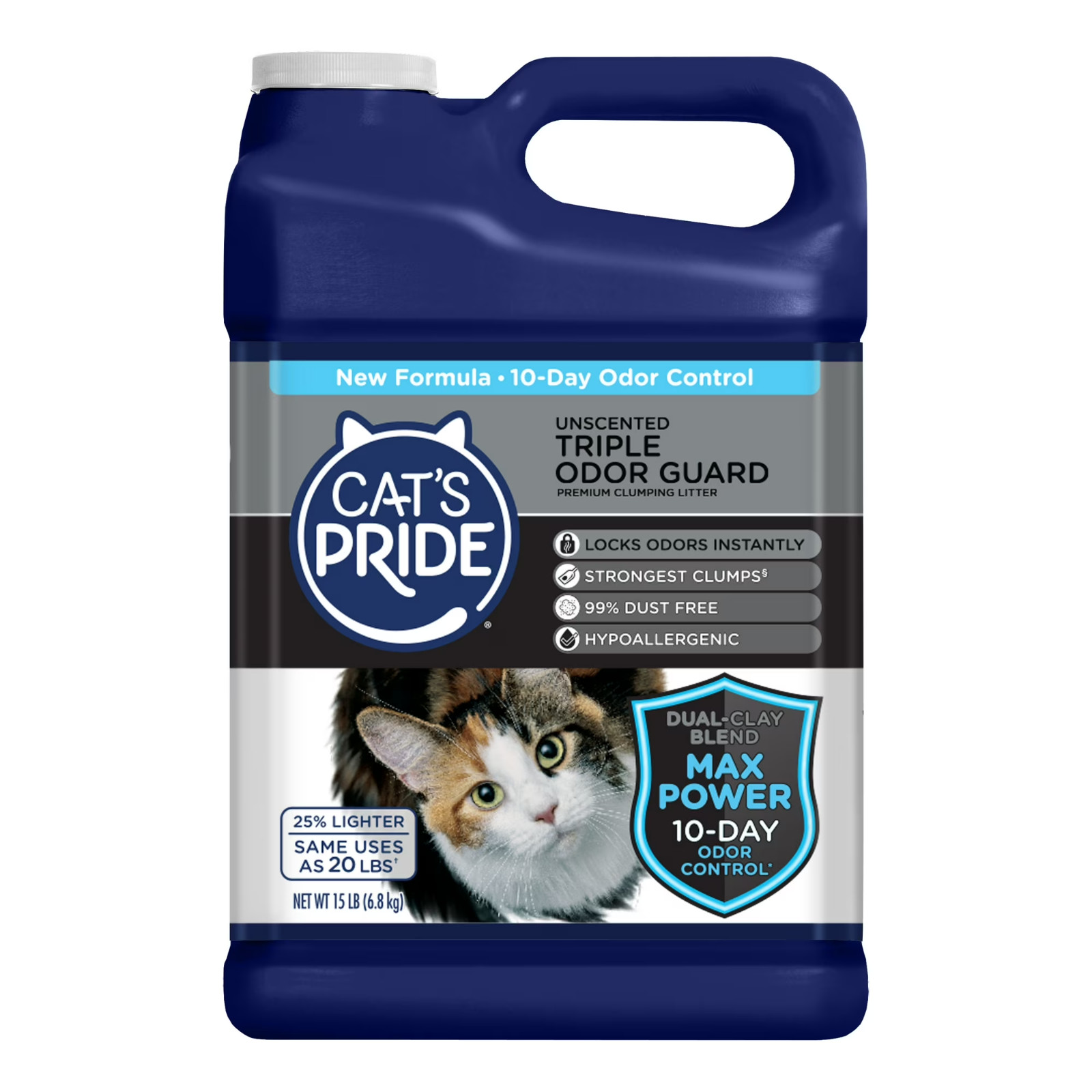 Cat's Pride Max Power Triple Odor Guard Unscented Clumping Cat Litter,5 pack