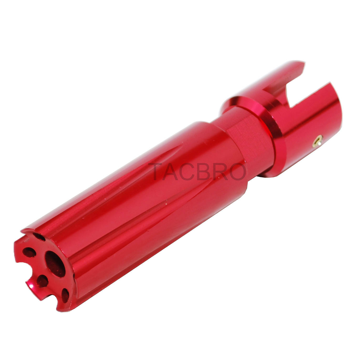 Red Ruger 10/22 Muzzle Brake Non-threaded for .22LR/.223/5.56