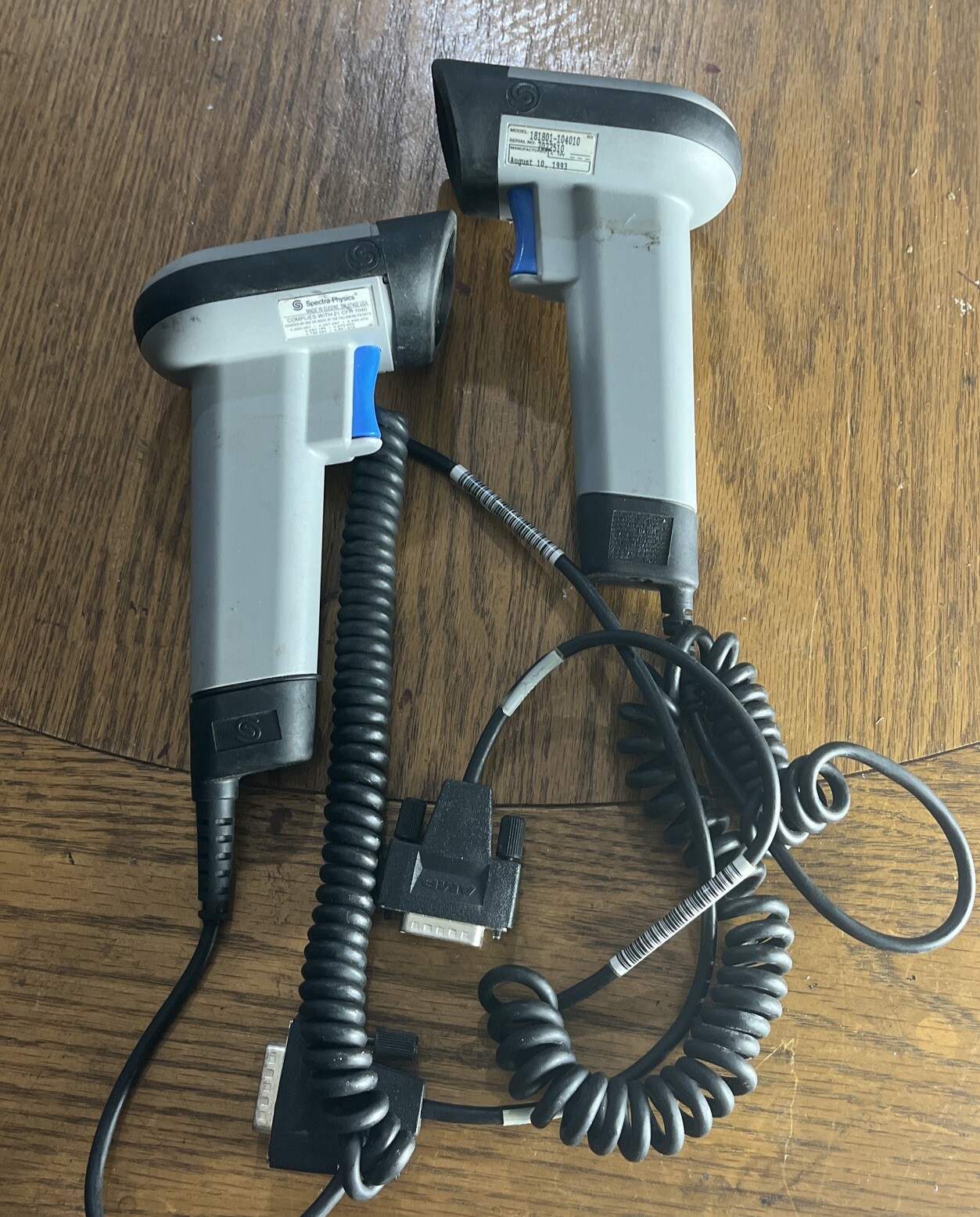 LOT OF 2 VINTAGE Spectra-Physics 187007-100000 Barcode Scanner