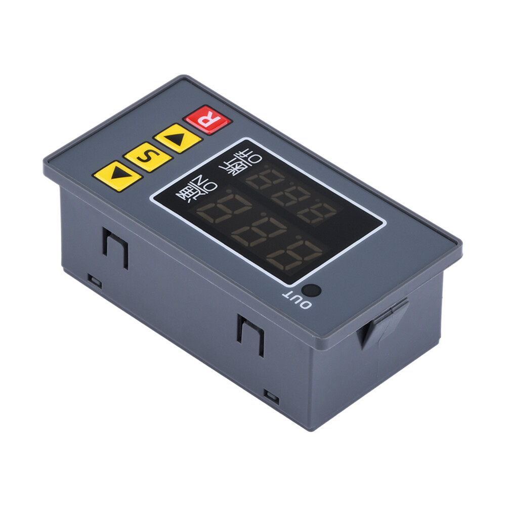 DC 12V Digital LED Dual Display Cycle Timing Delay Timer Relay Module 0-999 Hour