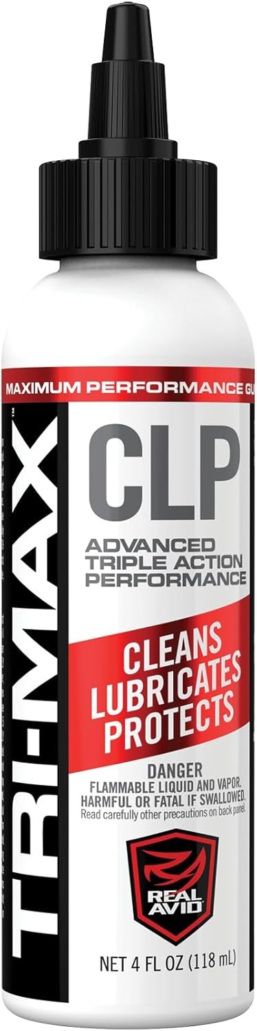 Real Avid Tri-Max CLP Gun Cleaner and Lubricant – 4 Ounce Bottle, 3-in-1 Gun Oil