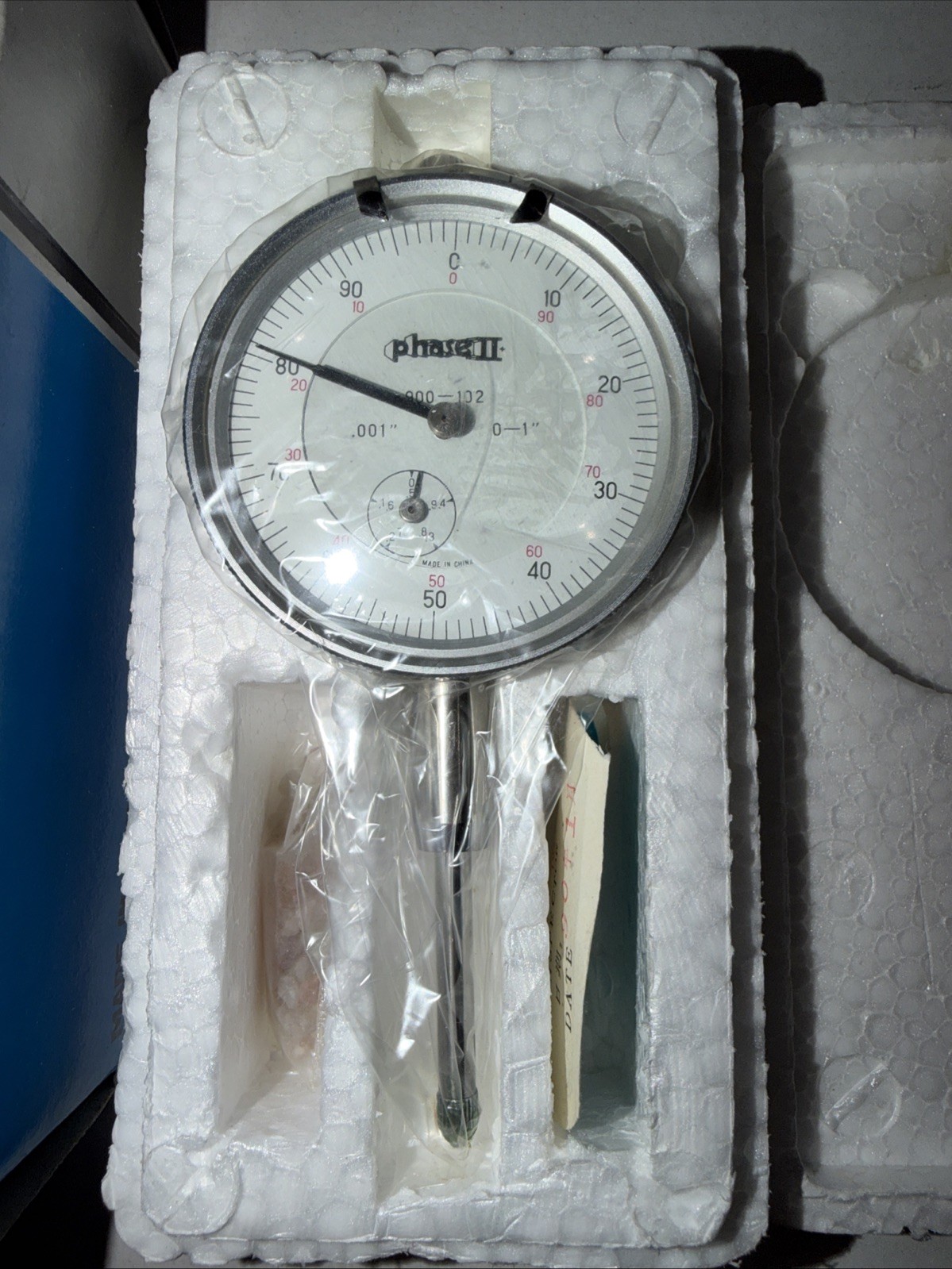 Precision 0-1" Range, 0-100 Dial test Indicator .0005" Graduation - NOS Phase II