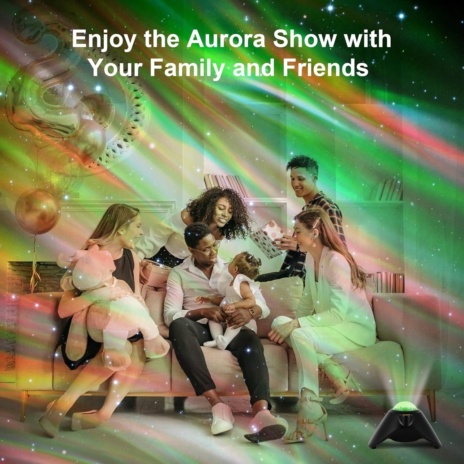 Galaxy Projector, Northern Galaxy Light Aurora, Star Projector with Timer and...