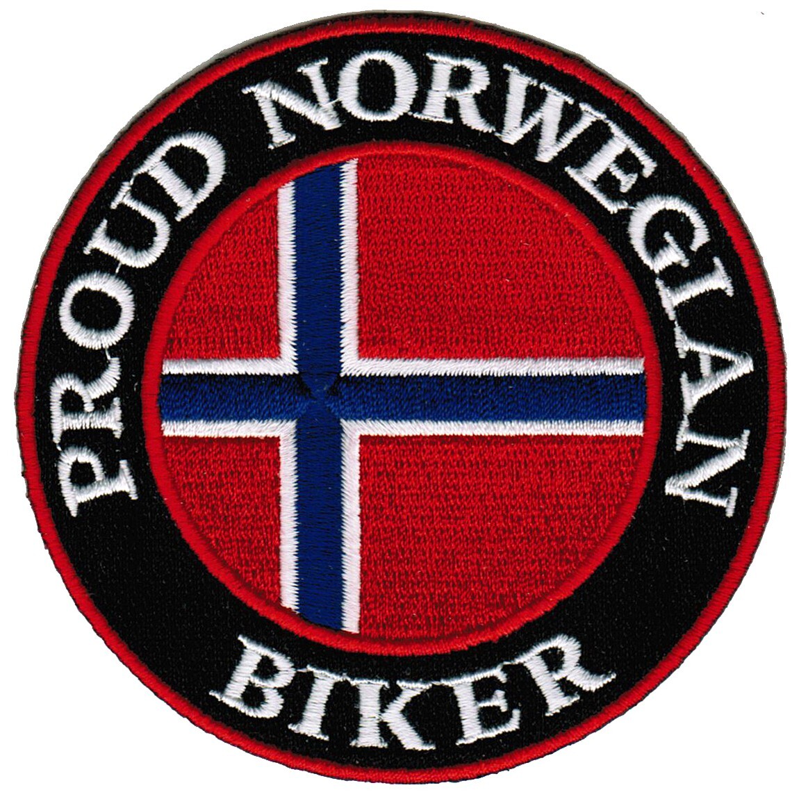 PROUD NORWEGIAN BIKER PATCH NORWAY FLAG embroidered iron-on OSLO SOUVENIR new