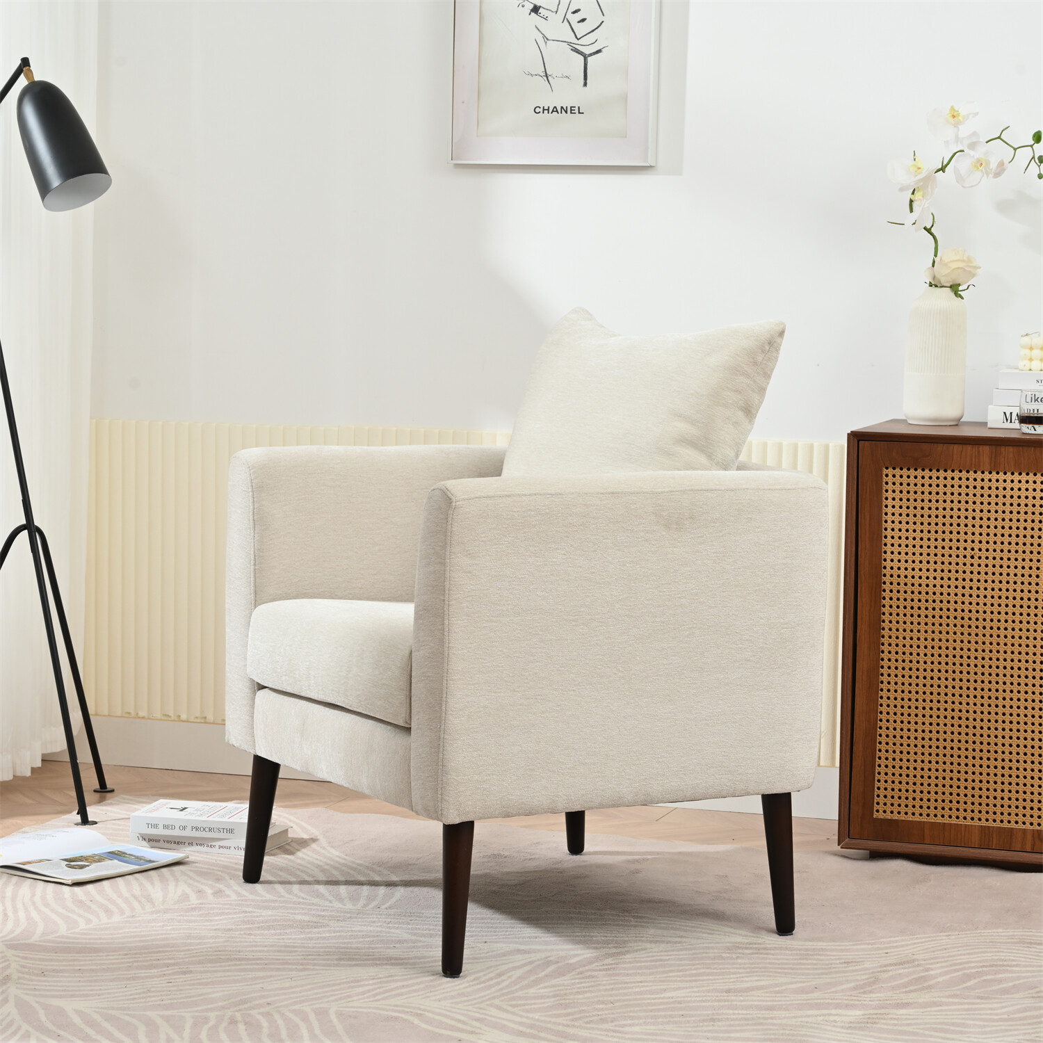 Modern Accent Chairs Barrel Chairs Club Chair Single Sofa Upholstered Armchairs