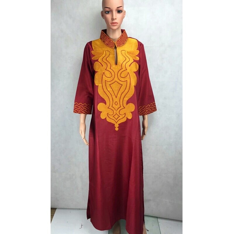 Traditional African Long Dress, 100 % Satin