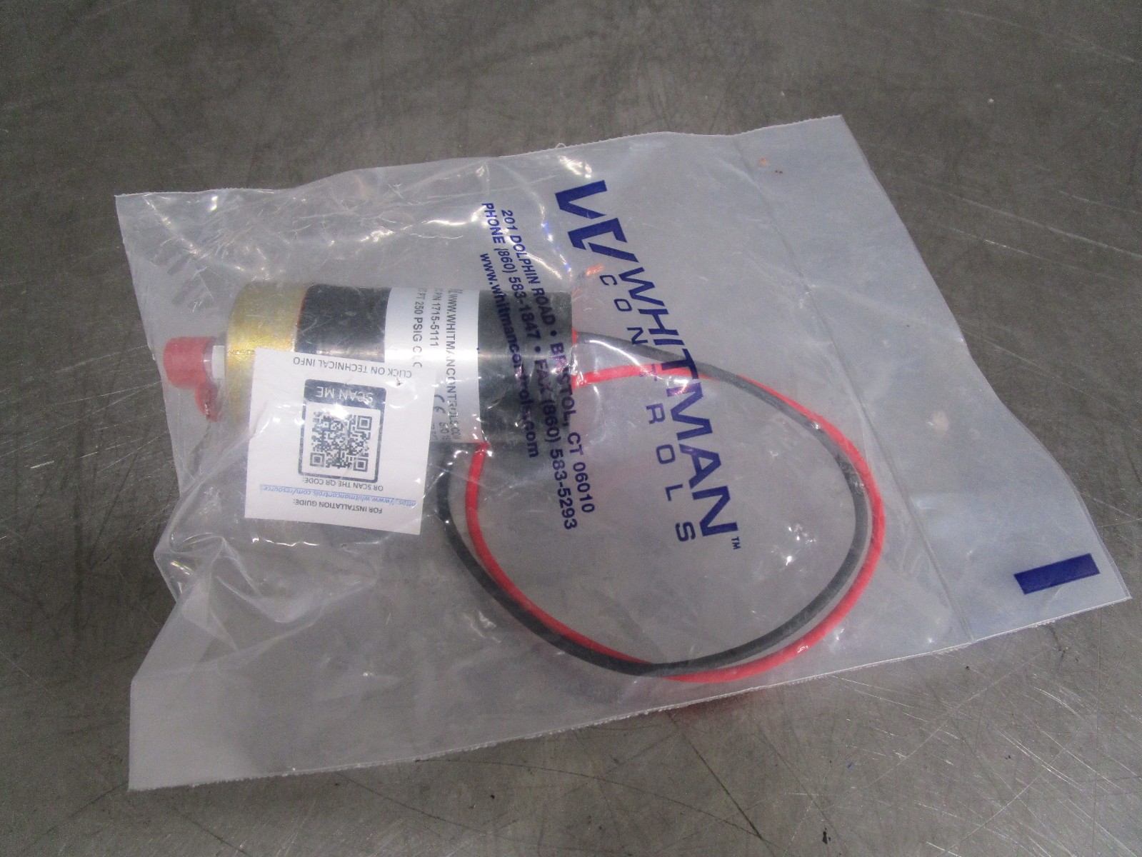 NEW WHITMAN CONTROLS 1715-5111 PRESSURE SWITCH SET PT 250 PSIG MAX PSIG 4000