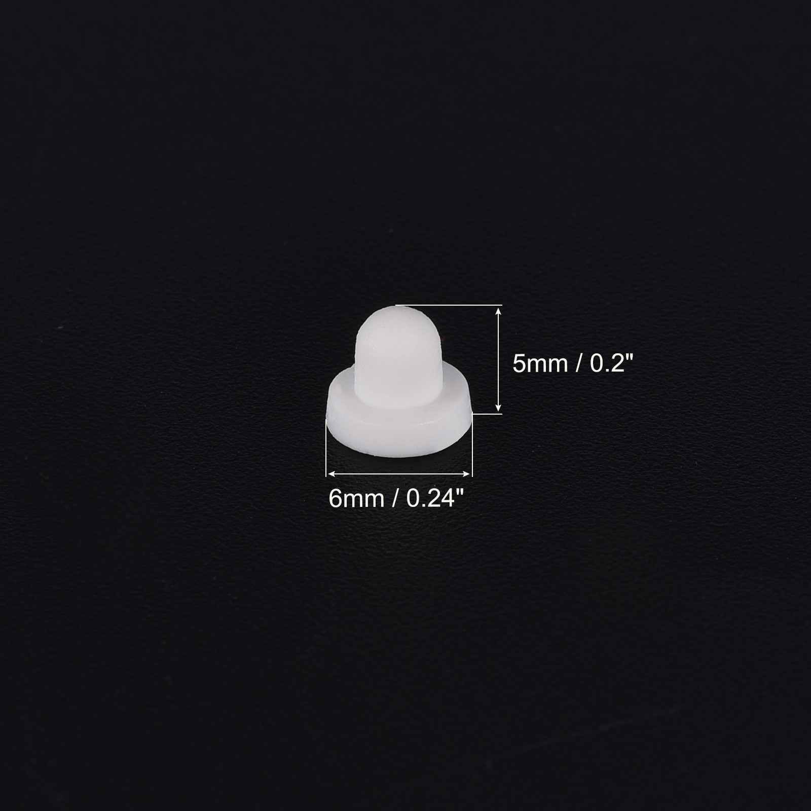 Earring Backs, 50pcs - Silicone Soft Earring Backs for Studs (White,6mm)
