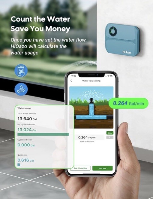 HiOazo 4 Zone Smart Sprinkler Controller