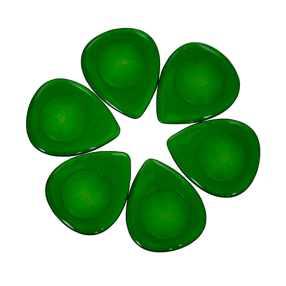 50Pcs Alice 2mm Standard Water Drop Jazz Picks Green 30x25mm Guitar Picks