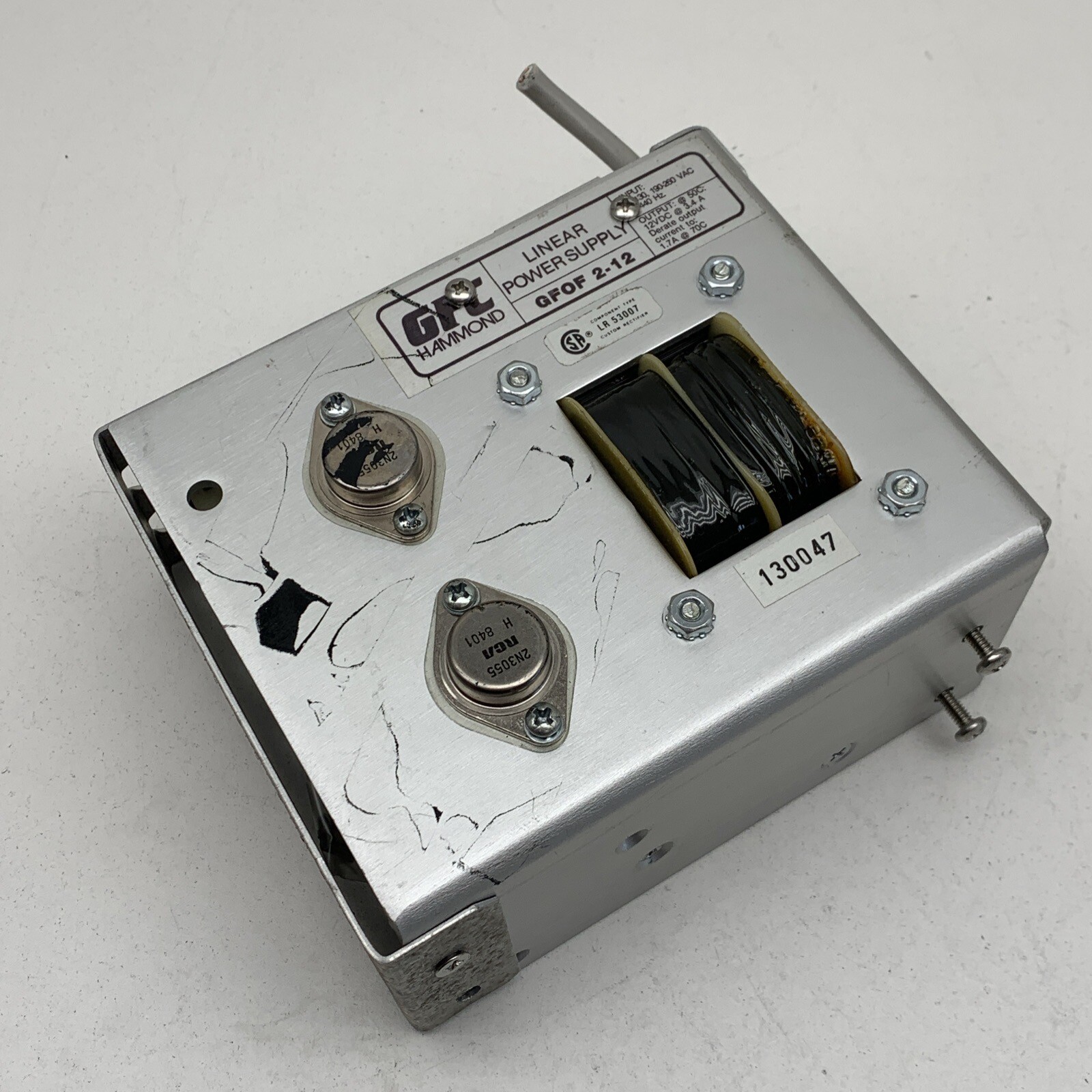 GFC Hammond GFOF 2-12 Linear Power Supply 3.4A 12VDC Output
