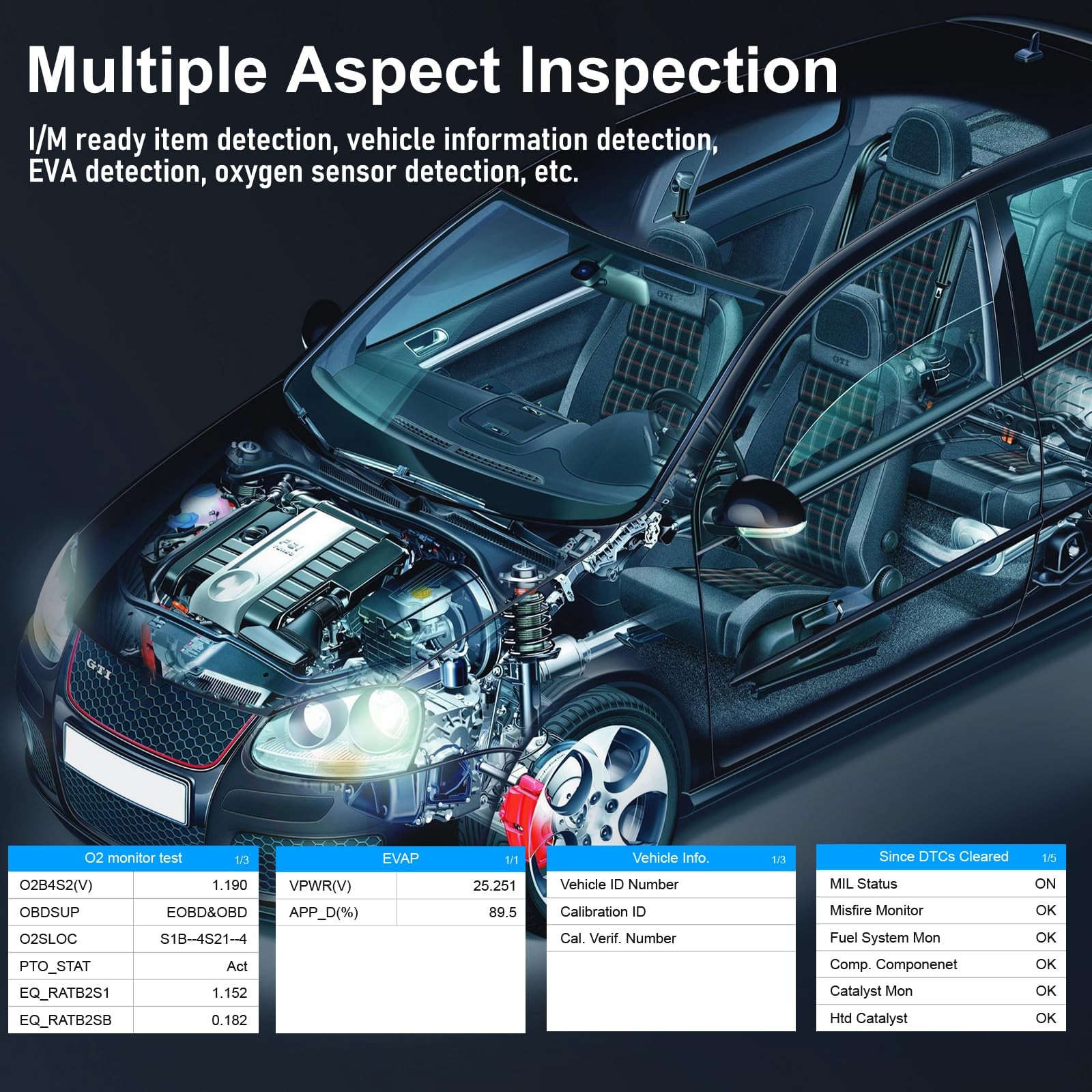 🔥SALE OBD2 Car Scanner Diagnostic Tool Code Reader Battery EVAP O2 Sensor Test