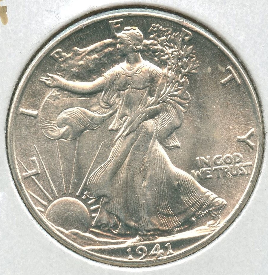 1941 Walking Liberty Silver Half Dollar - Philadelphia Mint - ST497