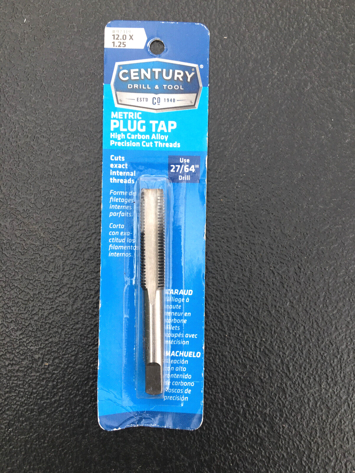 CENTURY 97319  12.0 X 1.25  METRIC HIGH CARBON ALLOY PLUG TAP