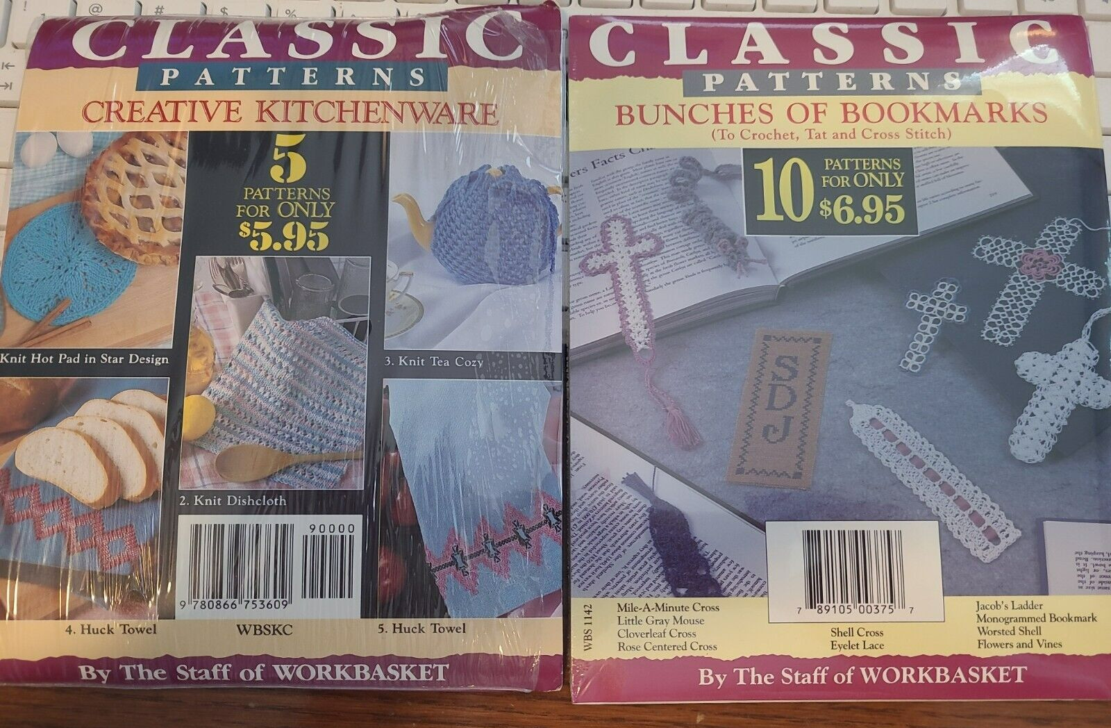 Lot 2 Vtg Workbasket Patterns Creative Kitchenware Bookmarks Crochet Pattern