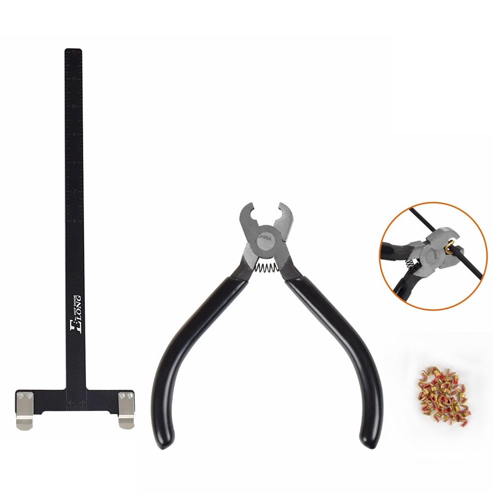 Bow T Square Measure Tool + Nocking Pliers Set for Archery Bow Target Shooting