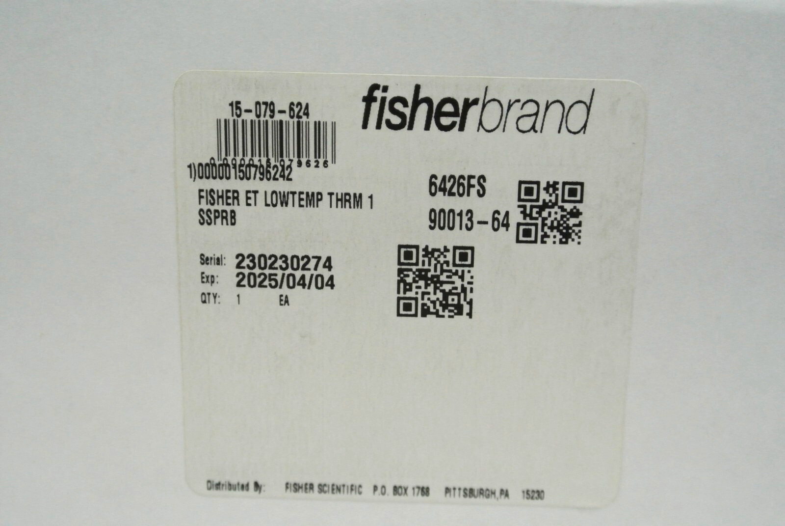 FISHERBRAND 15-079-624 Excursion Trac Temperature USB Datalogging Thermometer