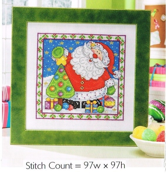 JOLLY SANTA CROSS STITCH PATTERN  ONLY   -   #996