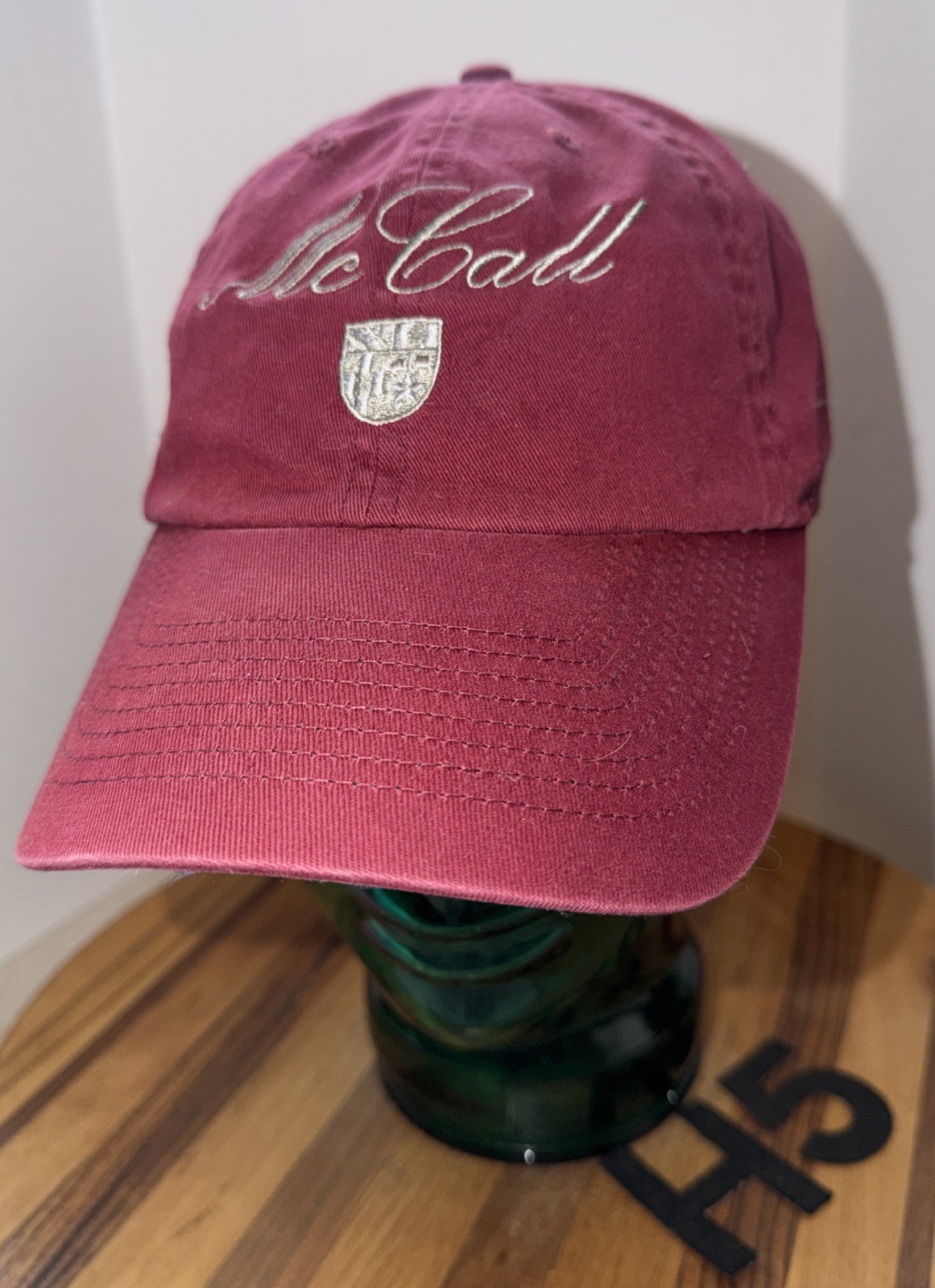 McCall Idaho Burgundy Golf Hat Adjustable - Preowned Nice - VGC. H5