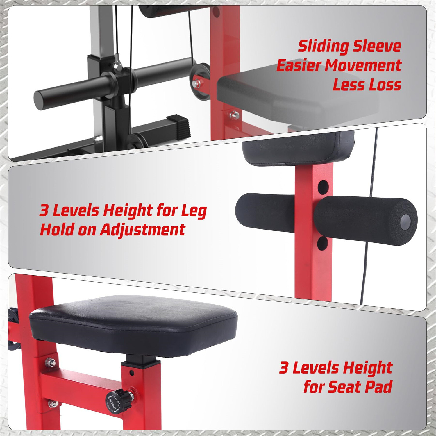 Multi-Functional LAT Pulldown Machine Cable Machine w/ High & Low Pulley Station
