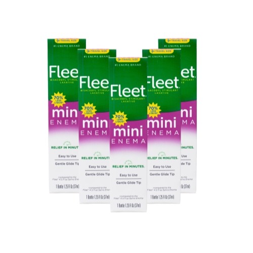 5 Pack Fleet Bisacodyl Enema Ready To Use 1.25 Oz