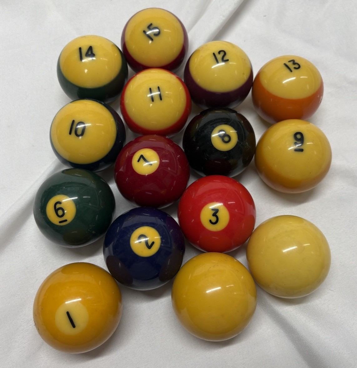 Vintage Aramith Belgium ? Billiard Balls Missing #4, #5