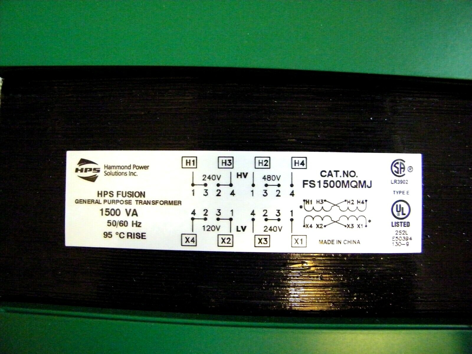 NEW HPS Fusion General Purpose Enclosed Transformer FS1500MQMJ 1ph 1500VA