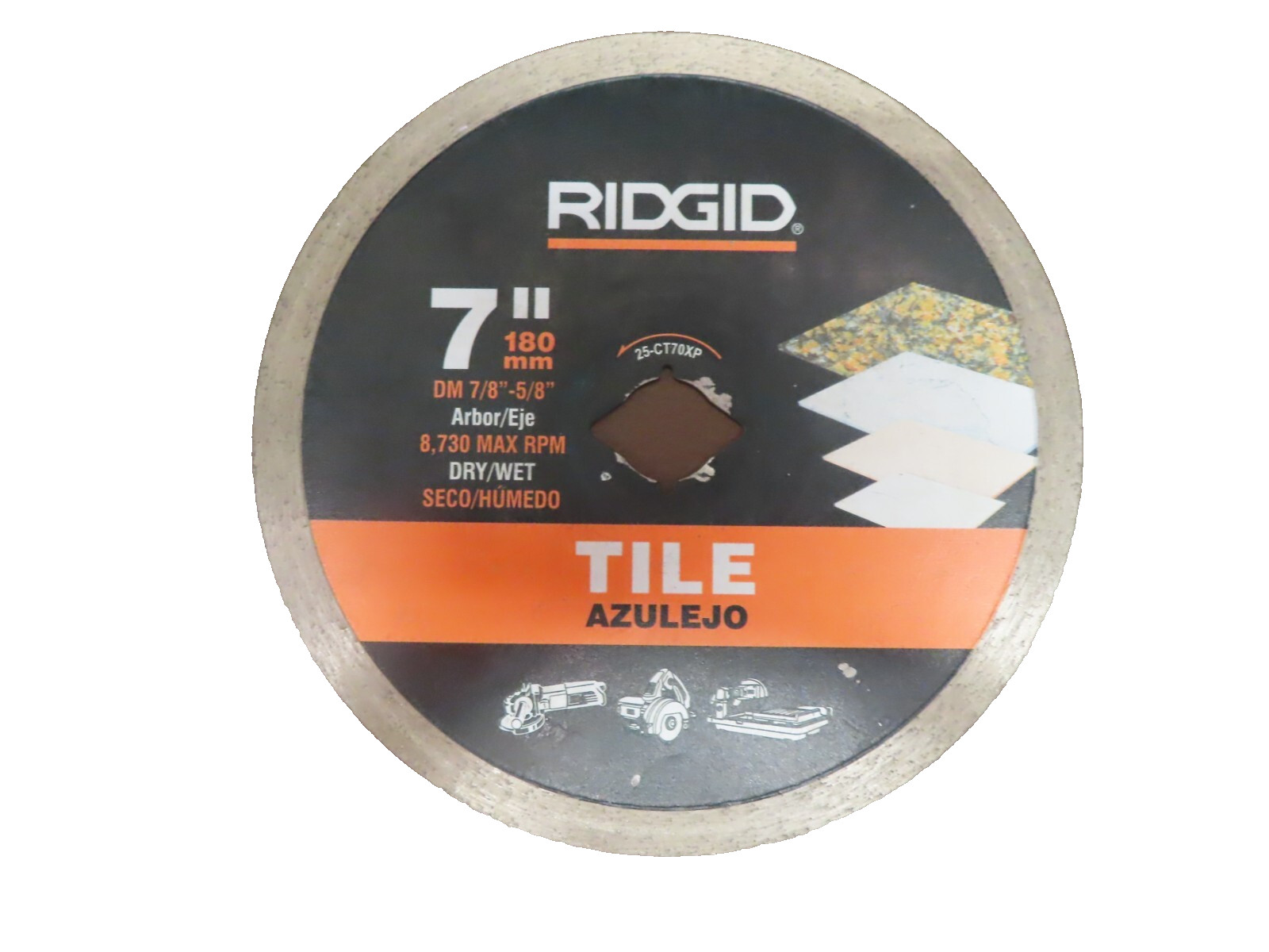 Ridgid Diamond Blade 7" Tile  Porcelain, Tile, Marble, Granite  SKU 1010339171