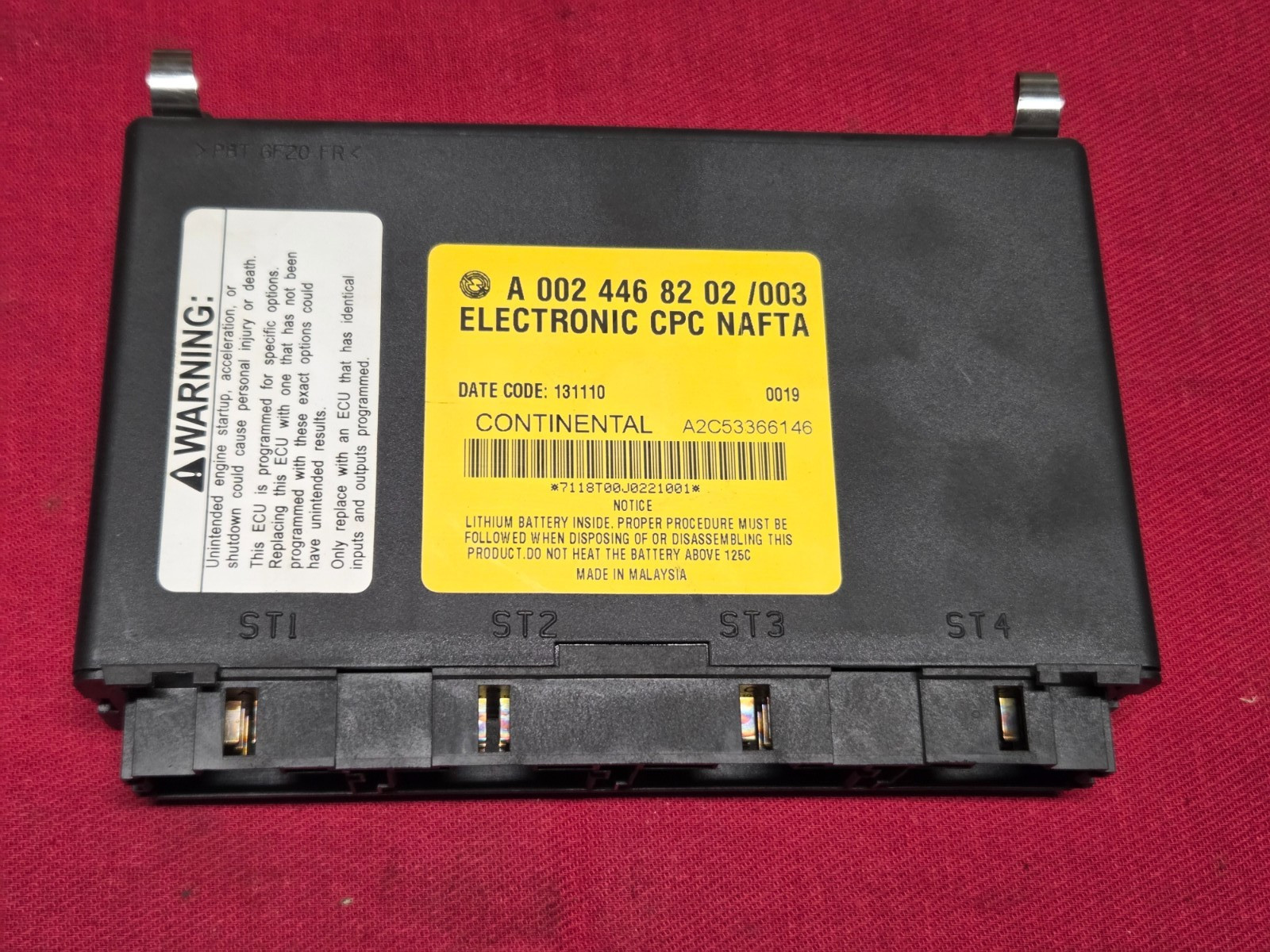 CONTINENTAL A2C53366146  ,CPC,  CONTROL MODULE A 002 446 82 02 - 003, 11 FRT