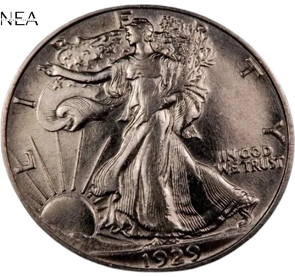 1929-D Walking Liberty Half Dollar ~ Borderline Uncirculated (AU++) ~ 90% Silver